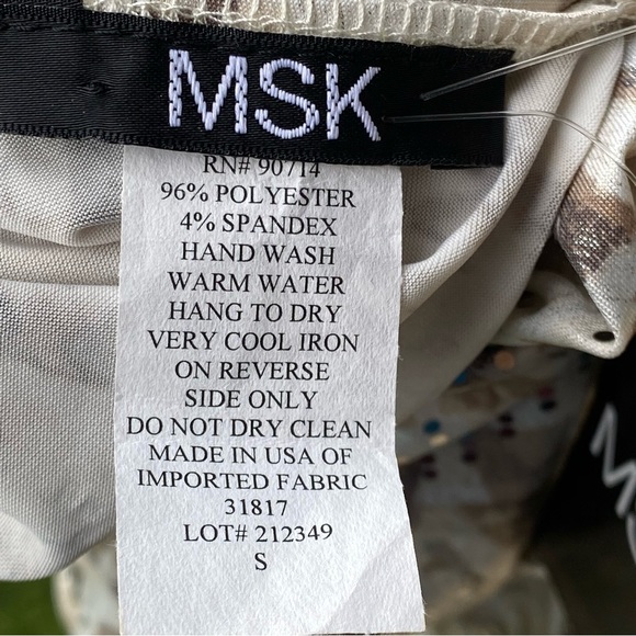 MSK V Neck Foil Knit Faux Wrap top size small - Picture 15 of 16